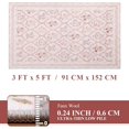 thumbnail image 2 of AIR-Washable Rugs 5x7 Area Rug,Floral Rug,Ultra-Thin Non Slip Carpet for Living Room,Bedroom,Soft Low-Pile, Green/Multi Color, 2 of 4
