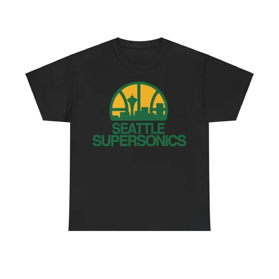 Seattle Supersonics Retro Nostalgic Basketball Tribute Unisex T-Shirt, up to size 5XL