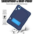 thumbnail image 4 of Case for iPad Mini 6, Slim Duty Drop Proof Shockproof Protective Cover with Stand and Pencil Holder for  Case for iPad Mini 6th Gen 8.3 inch (Navy Blue), 4 of 12