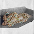 thumbnail image 6 of Yoga Soft Flannel Fleece Throw Blanket, Flexing and Stretching Fox Little Cartoon Animals Dotted Background, Cozy Plush for Indoor and Outdoor Use, 70" x 90", Multicolor, by Ambesonne, 6 of 6
