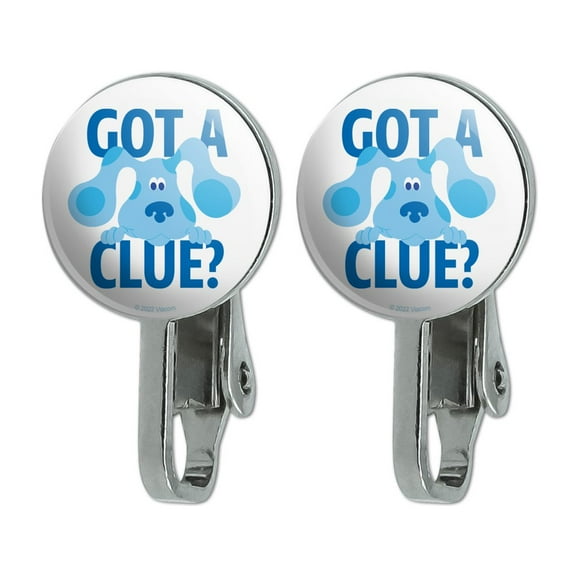 Blue's Clues Got a Clue Novelty Clip-On Stud Earrings