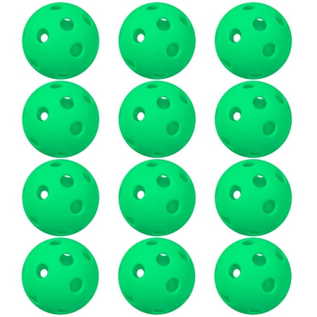 12 Packs 26 Holes Indoor Pickleball Balls for Indoor Court