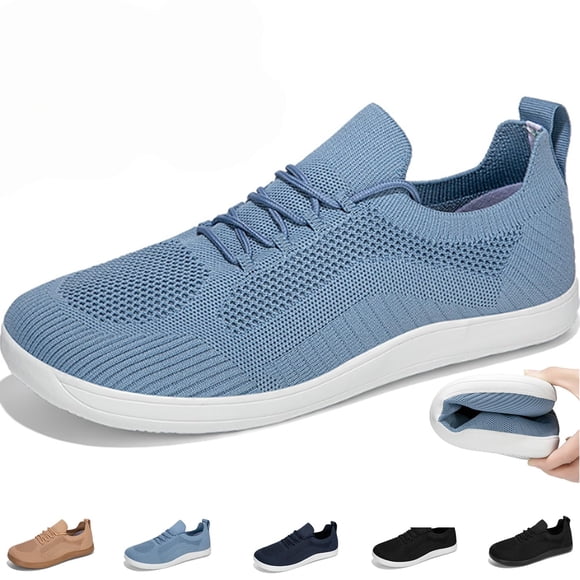 longantii Orthopedic Shoes for Women Arch Support Non Slip Slip on Tennis Shoes Lightweight Mesh Stretch Business Casual Shoes Soft 2026 Orthopedic Shoes Blue