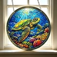 thumbnail image 5 of AZXY Turtle Acrylic Suncatcher Window Hanging, 7.87 Inch Stained Glass Art Ornament, Crystal Sun Catcher Indoor Outdoor Garden Patio Wall Decor Gift, 5 of 6