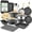 Black, variant on Nutrichef 22-Piece Maroon Marble Non-Stick Cookware and Bakeware Set - Professional Home Kitchen Collection with Multi-Sized Pots, Pans, and Heat-Resistant Tools