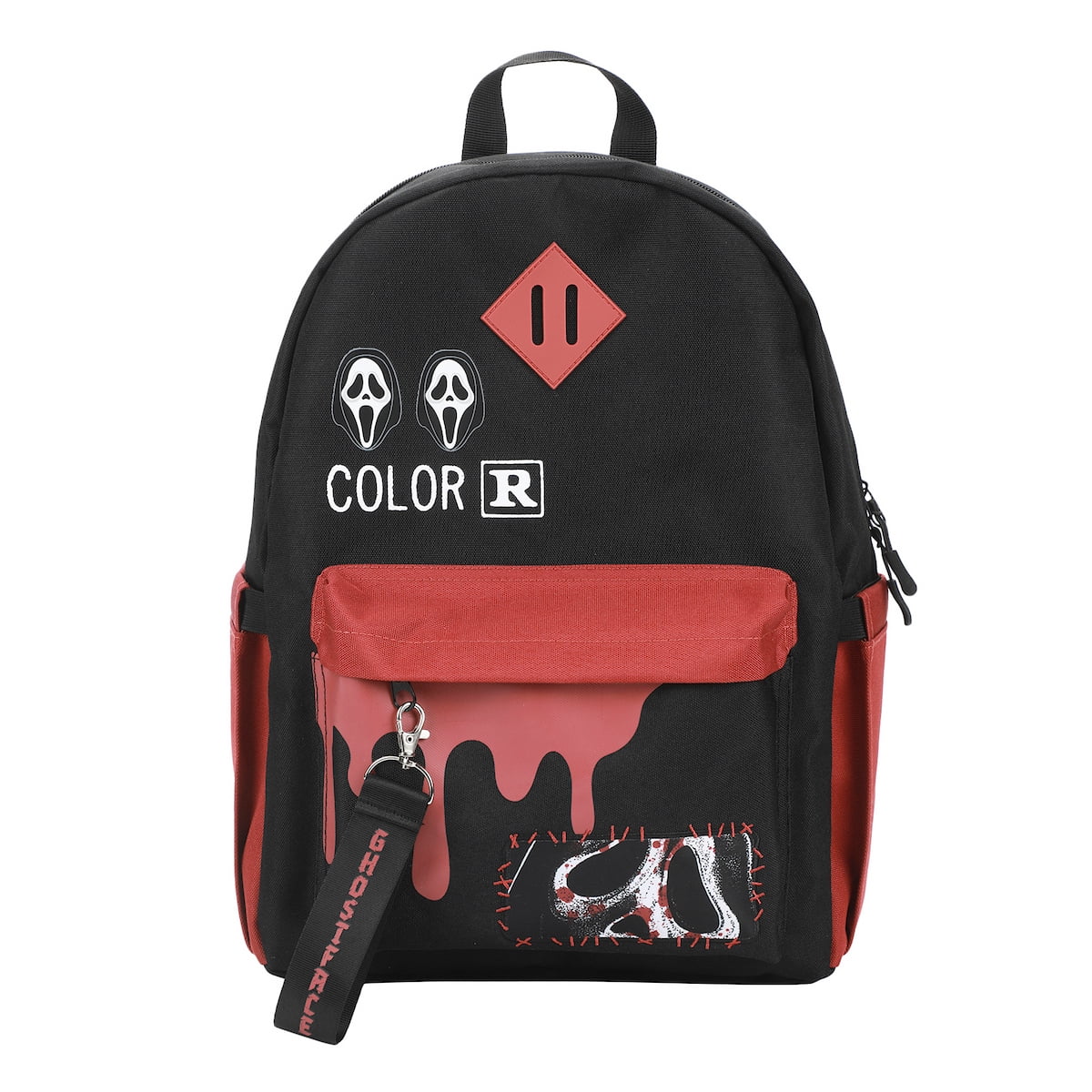 ghostface backpack mini Archer's Bargains Add a touch of sparkle to your spooky wardrobe with this officially licensed Ghost Face Rhinestone Mini Backpack Ghost Face Blood Splatter Mini