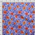 thumbnail image 4 of oneOone Cotton Cambric Purple Fabric Florals Dress Material Fabric Print Fabric By The Yard 56 Inch Wide, 4 of 6