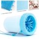 thumbnail image 5 of Cepillo de limpieza de silicona para mascotas (tamaño pequeño azul), limpiador de patas de perro, limpiador portátil de patas de mascota, más adecuado para limpiar garras. Anillo de cojín para patas, 5 of 5