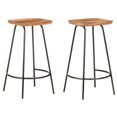 thumbnail image 1 of vidaXL Bar Stools 2 pcs Solid Acacia Wood, 1 of 5