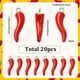 thumbnail image 2 of 1 caja de 20 colgantes de chile rojo de 32 mm con forma de pimiento, colgantes de metal esmaltado con forma de cuerno italiano mexicano para el Cinco de Mayo., 2 of 7