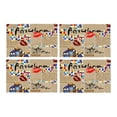 thumbnail image 2 of MKHERT Imitation of Newspaper Barcelona with Mosaics and Lips Placemats Table Mats for Dining Room Kitchen Table Decoration 12x18 inch,Set of 4, 2 of 4