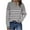 Gray, variant on Aueoeo Women's Sweater, Women's Casual Long Sleeve Striped Zip Up Chunky Knit Sweaters Loose Pullover Sweater