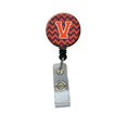 thumbnail image 1 of Caroline's Treasures Chevron Retractable Badge Reel, Orange & Blue, 1 of 2