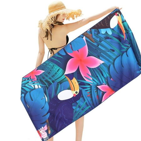 Morbuy Serviette De Plage Pour Chaise Longue En Microfibre, Tie-Dye Serviette Pour Transat Bain De Soleil Avec Poches, Housse Serviette Portable Et