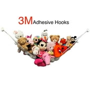 Large Stuffed Animal Toy Hammock - NO Drilling, 3M Adhesive Hooks - Storage Net Holder for Toys, Dolls & More - by Jool Baby