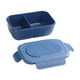 thumbnail image 2 of Fiambrera bento apta para microondas y lavavajillas | Contenedor de comida de 2 compartimentos para adultos y niños | Apilable | Verde, azul y rosa, 2 of 6