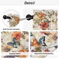 thumbnail image 5 of Spring Floral Tier Curtains, Colorful Vintage Botanical Butterfly Light Filtering Kitchen Curtains, 2Pcs Rod Pocket Half Window Treatments Panels for Sink Cafe Cabinet Basement 27.5x45 Inches, 5 of 9