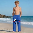 thumbnail image 6 of Kids Boys Funny Wink Face Graphic Joggers Elastic Waist Cotton Soft Sweatpants for Casual Daily Wear, 4-13Y, 6 of 9