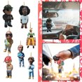 thumbnail image 3 of Rapper Classic Posture Ornament Decoration Car Rearview Mirror Pendant, 3 of 9
