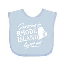Inktastic Someone in Rhode Island Loves Me Boys or Girls Baby Bib