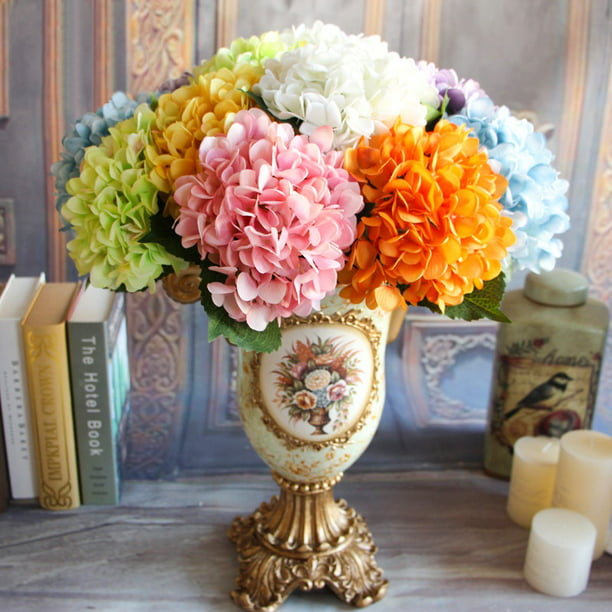 Artificial Flowers,Fake Silk Hydrangea Bulk Flowers Wedding Decoration