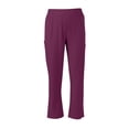 thumbnail image 6 of longantii Womens Scrub Pants Stretch Straight-Leg Cargo Pant Nursing Soft Uniform Scrub Bottoms with Side Pockets Dark Purple M, 6 of 6