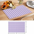 thumbnail image 6 of Purple Placemats Set of 6 Country French Rustic Buffalo Plaid Modern Art Place Mats Indoor Wipeable Table Mats Washable Cloth Dining Table Placemats for Kitchen Holiday Party Home Decor 13x19 Inch, 6 of 9