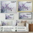 thumbnail image 4 of Designart "Minimalist Purple Violets" Violets Canvas Art Print, 4 of 7