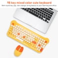 thumbnail image 3 of Combo De Teclado Y Mouse Inalámbricos, Teclado De Máquina De Escribir Retro Colorido Con Teclas Redondas, Mouse Y Teclado Inalámbricos Para Computadora Portátil, 3 of 7