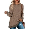 thumbnail image 1 of Pull-Over Doux pour Femmes Manches Longues Tunique Chandail en Molleton, 1 of 5