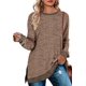 thumbnail image 1 of Sudadera tipo túnica de manga larga con cuello redondo para mujer, 1 of 5