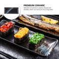 thumbnail image 3 of MasteelfCA 1Pc Japanese Style Sushi Plate Exquisite Rectangular Saury Plate Dessert Plate, 3 of 8