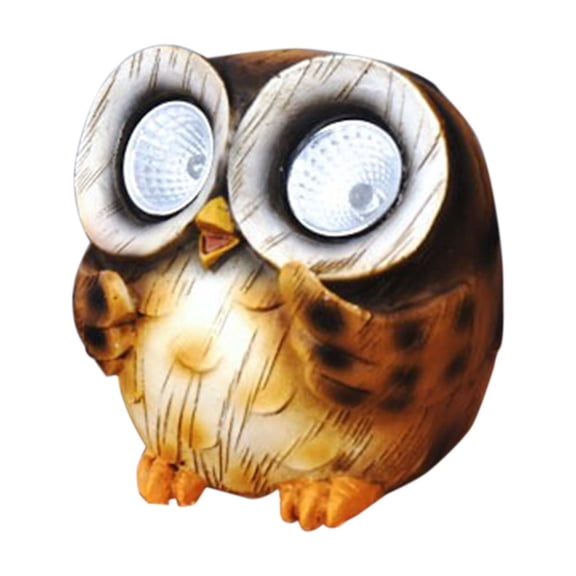 Garden Statues Owl Figurines with Solar LED Lights,Solar Powered Owl Garden Statu,Unique Animal Statues Lights Housewarming Sculpture Gifts for Outdoor Decorations,Garden,Patio,Balcony,Yard,Ornament