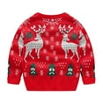 thumbnail image 3 of Chandail de Noël pour Garçon Fille Pull-Over Rennes Élan Chandails en Molleton Dessin Animé, 3 of 12