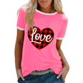 thumbnail image 1 of T-shirt Décontracté pour Femmes à Imprimé, Col Rond, Coupe Ample, Manches Courtes, Haut Blouse Chandail, 1 of 9