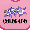 thumbnail image 4 of Inktastic Colorado Columbine Flowers Boys or Girls Baby Bib, 4 of 4