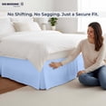 thumbnail image 6 of SGI bedding 10 inch Drop Bed Skirt Queen Size Platform Style, Classic Tailored Look, Elegant Pleated Style Dust Ruffle, Split Corners, Wrinkle Resistant Microfiber - Light Blue, 6 of 8