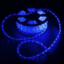 Walcut 150Ft 2 Wire LED Rope Lights, Blue Lights with Clear PVC Jacket, Connectable and Flexibel, for Indoor Wedding Christmas Party and Waterproof for Outdoor Decoration, 110V