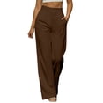 thumbnail image 2 of MLCDZ Wide Leg Pants for Womens Elastic High Waist Straight Work Dressy Pants Office Business Golf Casual Baggy Palazzo Trousers with Multiple Pockets, 2 of 9