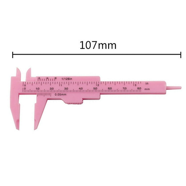 0 80mm Plastic Sliding Vernier Caliper Gauge Measure Tool Double Scale Ruler
