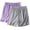 Purple&Gray, variant on Coorders No Bunderies 2 Pack Womens Ultra-Soft Athletic Lounge Casual Sweat Shorts with Pockets, Plus Size Lounge Pj Sleep Short Black&Watermelon Red, Size XXL
