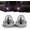 2x Purple, variant on 2Pcs Glass Watermelon Lights Clear Lens LED Side Marker Turn Signal Fender Bumper Air Cleaner Under Glow Lights + Bezel Replacement for Kenworth Peterbilt Freightliner Truck