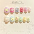 thumbnail image 5 of Embossed Cartoon Kids Nails for Girls Pink Rabbit Acrylic Press on Nails Short Full Cover Nail Tips Removable Nail Art, 5 of 6