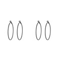 thumbnail image 4 of Sonducket 1 par de aretes de aro para mujer, joyería exquisita, estilo simple, colgantes redondos para orejas, gotas para orejas, accesorios de moda, Negro 4cm 2piezas Sonducket CBP353401, 4 of 6