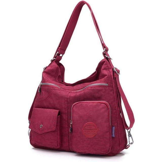 LHSHID Women’s Shoulder Bag Backpack Nylon Handbag Waterproof Tote Bag for Work