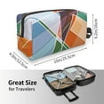 thumbnail image 4 of XMXT Large Capacity Makeup Pouch Bag, Colorful Irregular Geometric Patterns Make Up Storage Bag Cosmetic Travel Toiletry Bags for Women Men, One Size, 4 of 9