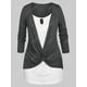 thumbnail image 2 of Camiseta Talla Extra Conjunto Falso Rosegal  Mangas largas de talla grande, 2 of 5