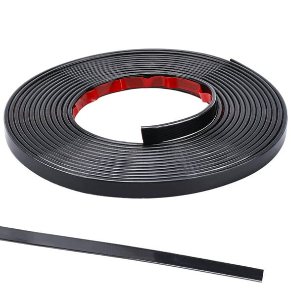 PVC Self-Adhesive Flexible Molding Trim Ceiling Molding Wall Trim for Furniture Door Wardrobe Home Decor Imitation Gesso Lines Black 10mm about 5m/roll
