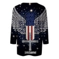 thumbnail image 5 of 250th Anniversary Women's Casual 3/4 Sleeve T-Shirt 250 Years of Freedom Shirt American Flag Patriotic Clothes, 5 of 7