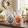 thumbnail image 6 of HuiXinOu Easter Bunny Glass Jar with Lid Large Bunny Ear Egg Shaped Clear Candy Jar Decorative Food Storage Container for Tabletop & Holiday Home Decor, 6 of 8